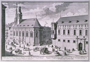 Utsikt över kyrkan St. Nicholas, Wien